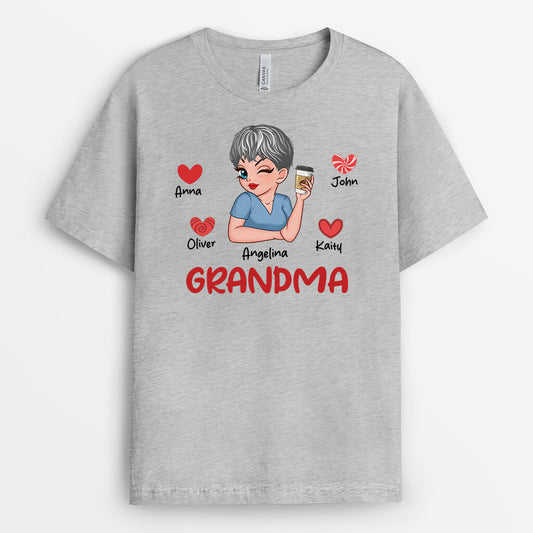 2186AUK2 personalised my slay grandma t shirt
