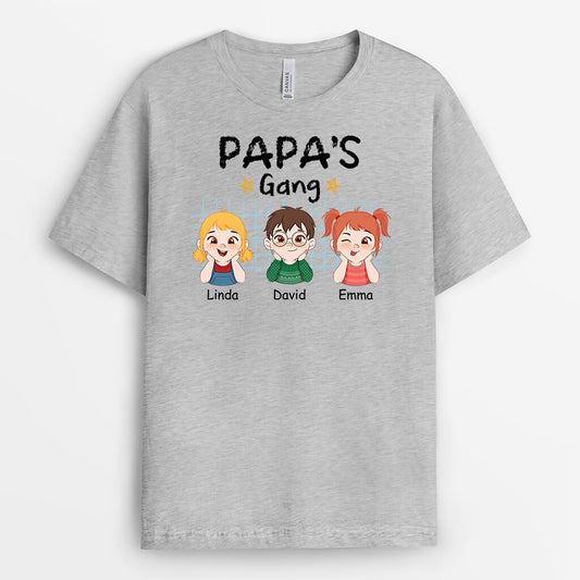 2190AUK2 personalised best dads gang t shirt