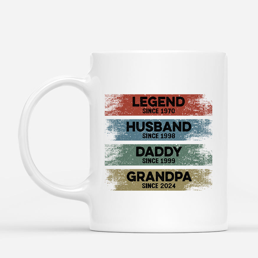 2193MUS1 custom gifts for grandads legend grandad since mug 2193M5L5B