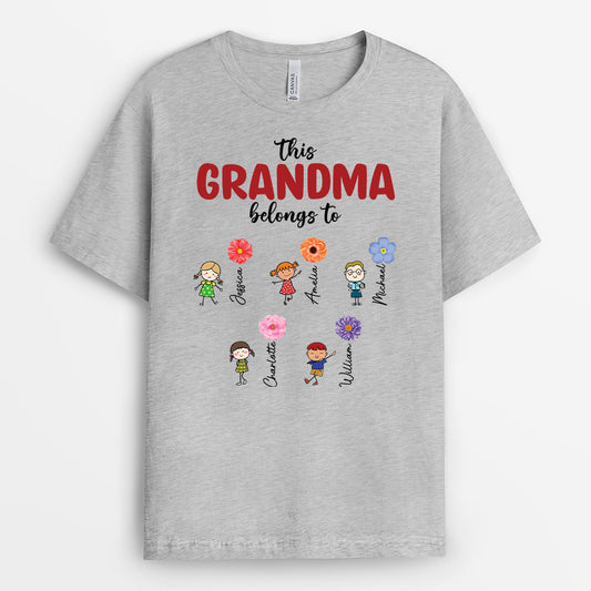 2198AUS2 personalized this grandma mommy belongs to t shirt