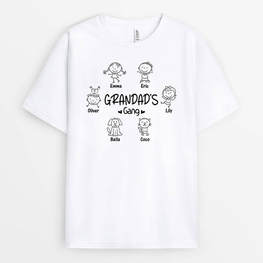 2209AUK1 personalised dad grandpas gang t shirt