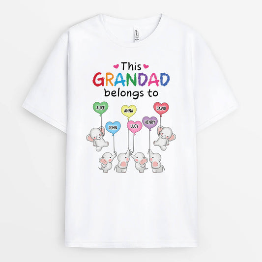 2215AUK1 personalised this super great grandpa daddy belongs to t shirt