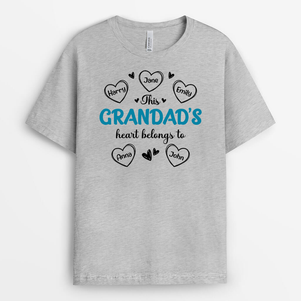 2232AUK1 personalised this best grandpas heart belongs to t shirt_91dfb9f0 e144 438e 89b5 9c2abbeb096d