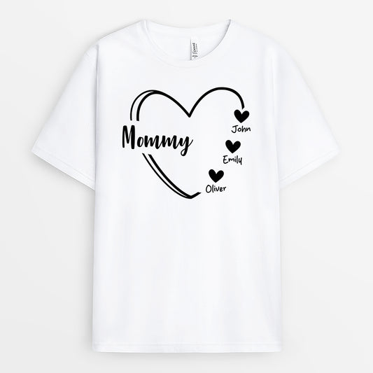 2235AUS1 personalised mama with heart t shirt