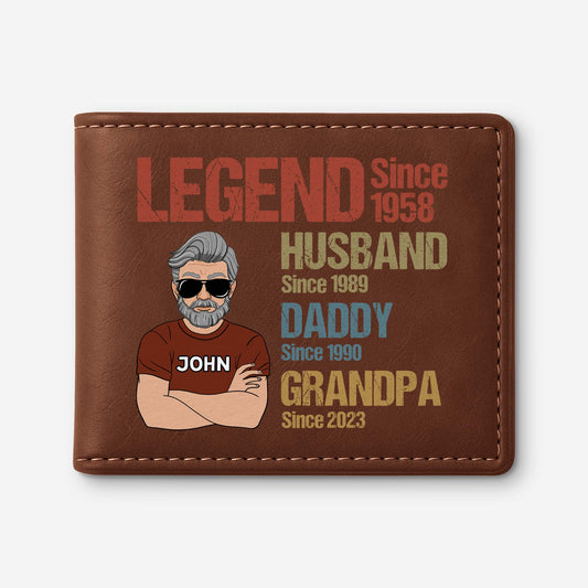 2260JUS1 custom grandpa presents legend since leather wallet 2260J6H5B