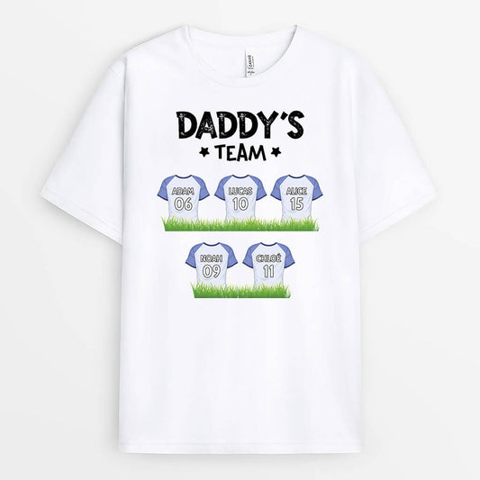 2263AUK1 personalised best dads football team t shirt
