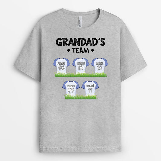 2263AUK2 personalised best dads football team t shirt