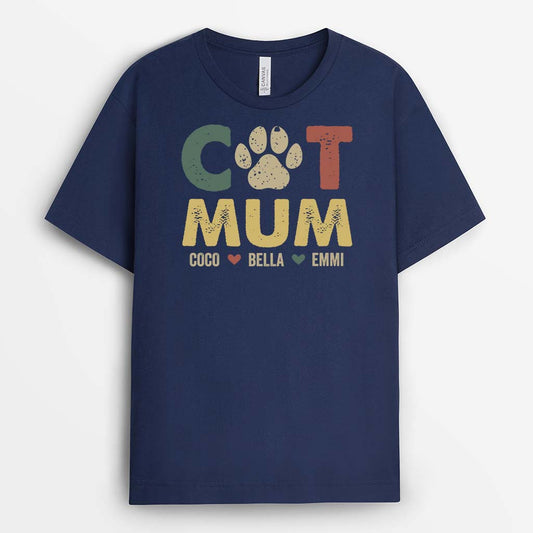 2271AUK2 personalised best dog mum dad cat mum dad t shirt