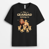 2288AUK1 personalised this legend grandad belongs to lions gangs t shirt