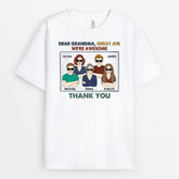 2302AUK2 personalised dear daddy great job were awesome thank you t shirt