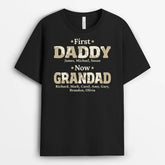 2323UK2 personalised first papa now best grandad t shirt