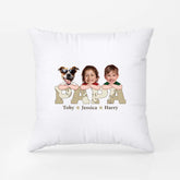 2333PUK1 personalised best papa with the world map pillow
