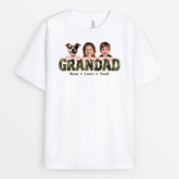2359AUK2 personalised kids and pet army pattern t shirt