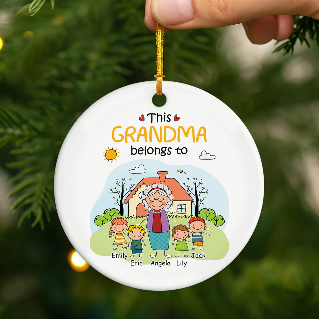 2361OUS2 ceramic ornaments with grandkids names_ custom xmas gifts for grandparents 2361O6L5B