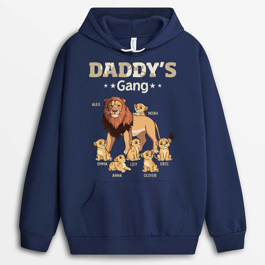 2366AUS2 personalized daddy with lion gangs t shirt