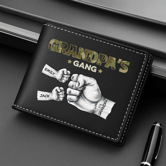 2375JUS2 custom gifts for dads daddy gang leather wallet 2375J5I7B