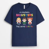 2402AUK2 personalised i created monsters they call me daddy grandad t shirt