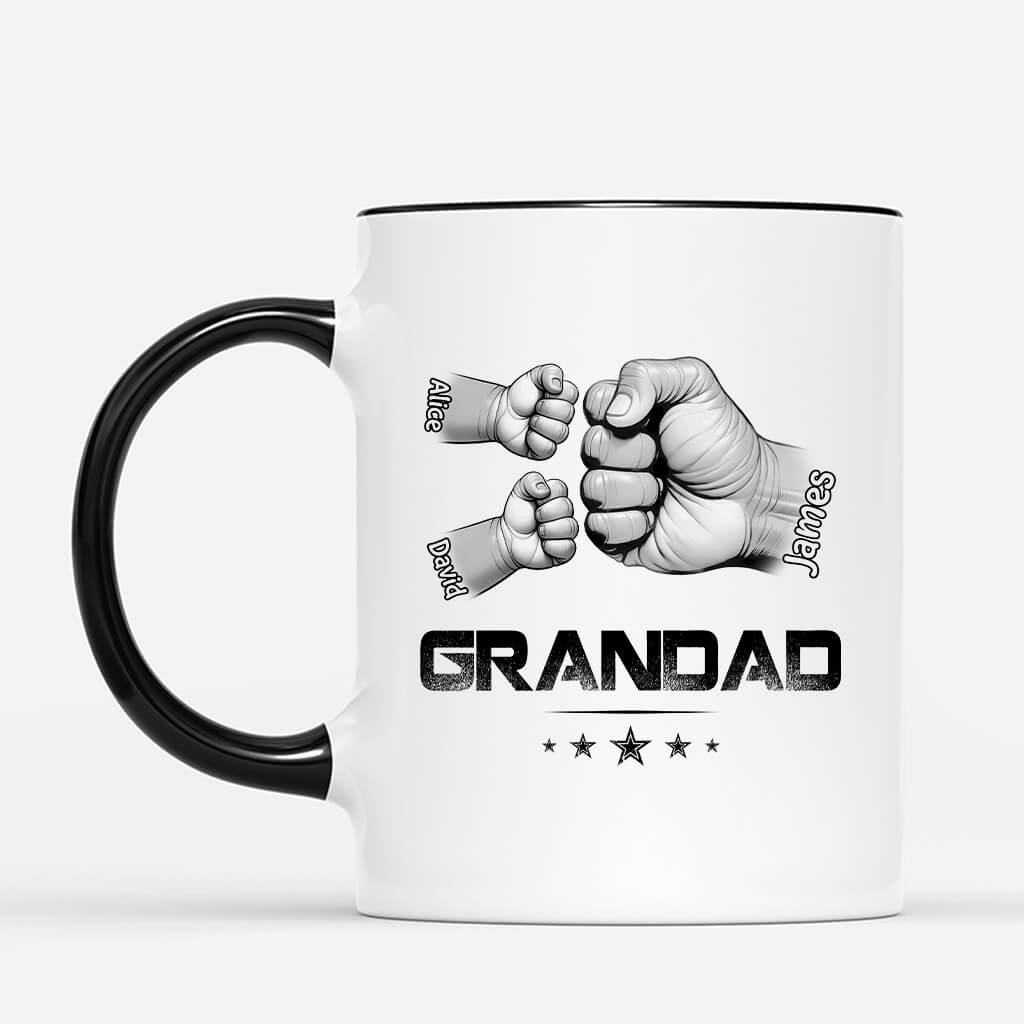 2407MUK2 dad grandad fist bump mug personalised gifts for dad