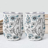 2408TUS2 custom floral 3d inflated effect wine tumbler_ gifts for grandma mom 2408T5H5A
