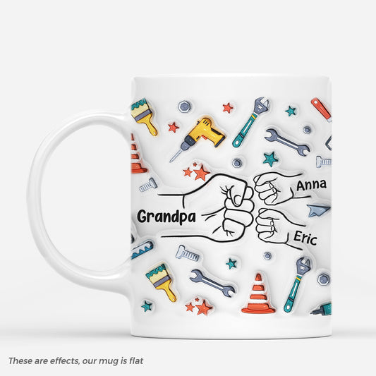 2409MUS1 personalized daddy fist bump with kids mug