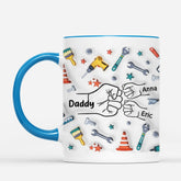 2409MUS2 personalized daddy fist bump with kids mug