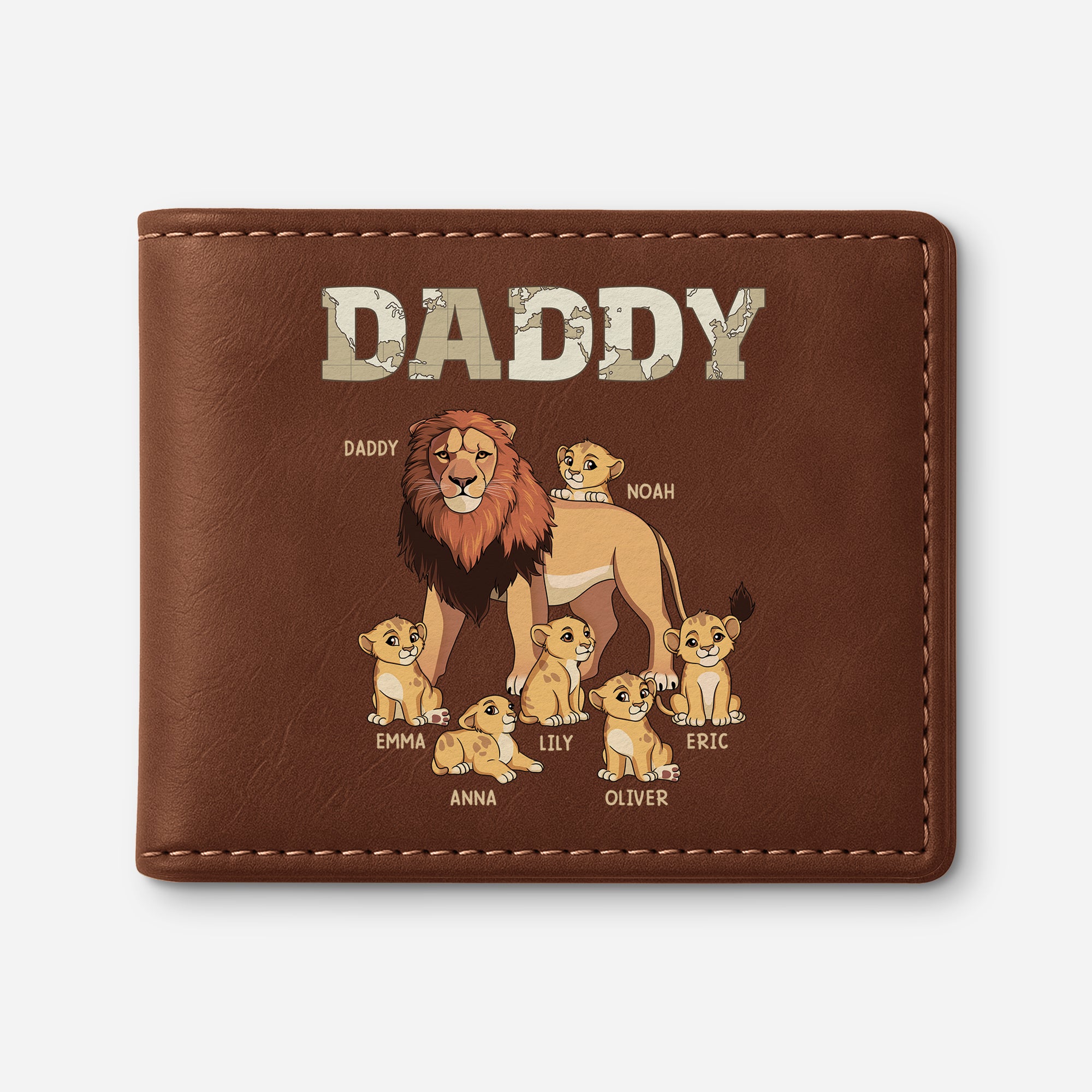 2430JUS1 custom gifts for grandads lion grandad leather wallet 2430J6L5B