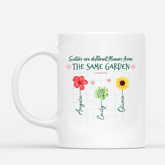 2501MUK1 personalised sisters are different flowers in the same garden mug_4fe0a302 1eaa 48a8 baf9 e29cec33def0