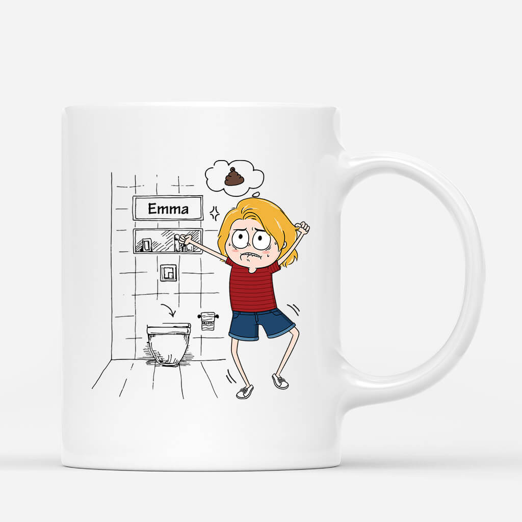 2542MUK2 personalised shh hold on continue gotta run to the bathroom his mug_cd995b7b 58fe 43ea 9fa6 00d82179aa22
