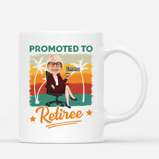 2544MUK1 promoted to retiree mug personalised mug for her_bdf2e4bc 2593 4b20 ad5e a6d93db0ad18