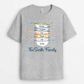 2564AUK2 stacked bowls family names personalised t shirt