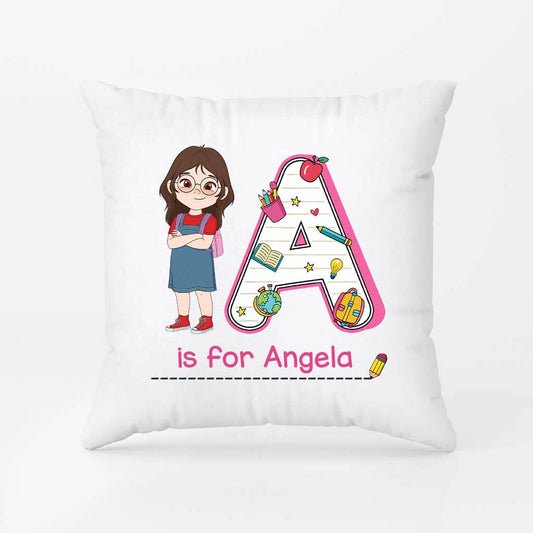 2605PUK2 spelling alphabet kids name personalised pillow for kids