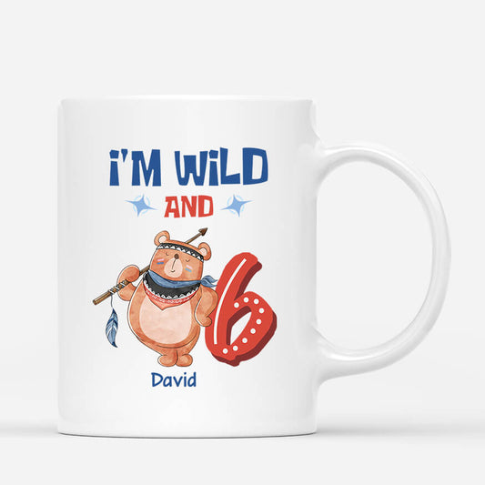 2614MUK1 im wild and 6 personalised mug for kids