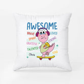 2616PUK2 an awesome kid with name personalised pillow for kids
