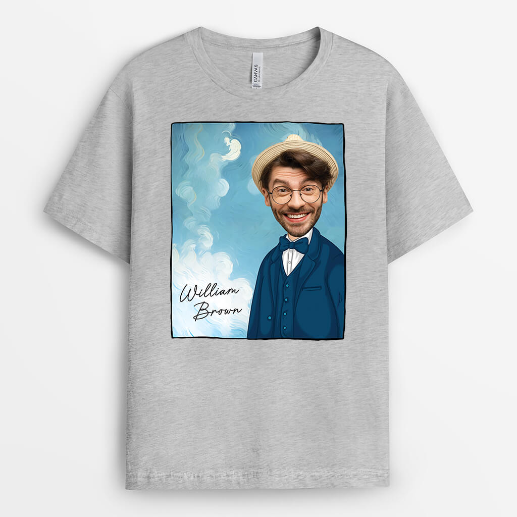 2629AUK2 a mans face customised t shirts for art lovers
