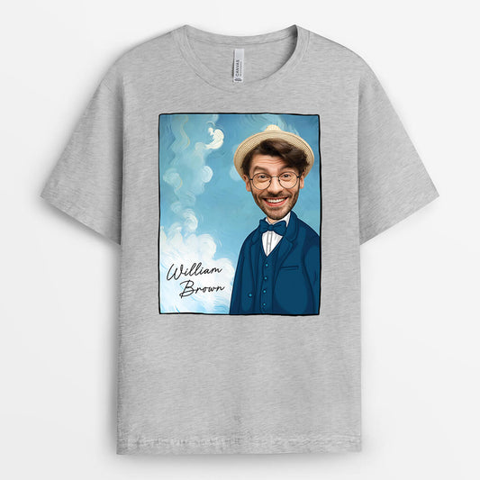 2629AUK2 a mans face customised t shirts for art lovers