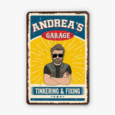 2635EUK2 my garage my tools my rules custom made metal signs uk for man
