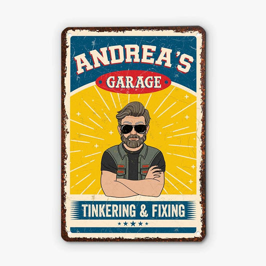 2635EUK2 my garage my tools my rules custom made metal signs uk for man