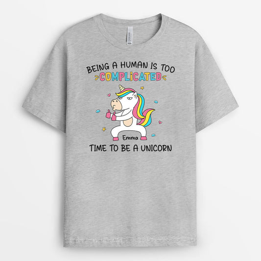 2637AUK1 time to be a unicorn personalised childrens t shirt printing