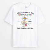 2637AUK2 time to be a unicorn personalised childrens t shirt printing