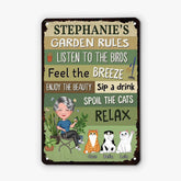 2643EUK2 females garden rules custom metal signs uk for cat lovers_3b6a9239 9ce4 41e3 9ce8 e7eb91c874ed