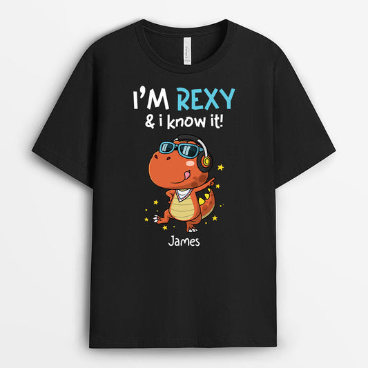 2667AUK2 im rexy and i know it funny customised t shirt for men
