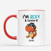 2667MUK2 im rexy and i know it customisable mugs for men