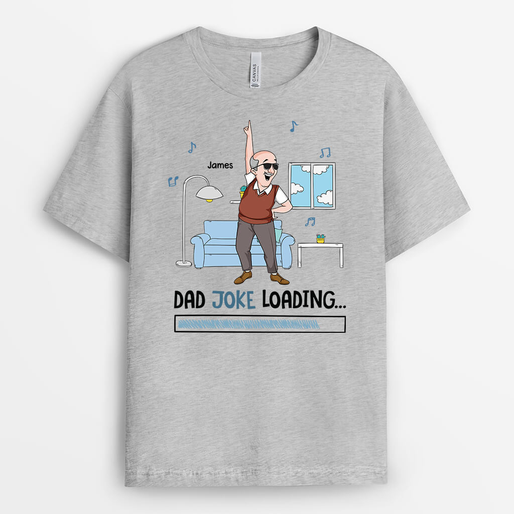 2680AUK1 dad joke loading personalised t shirt for dad
