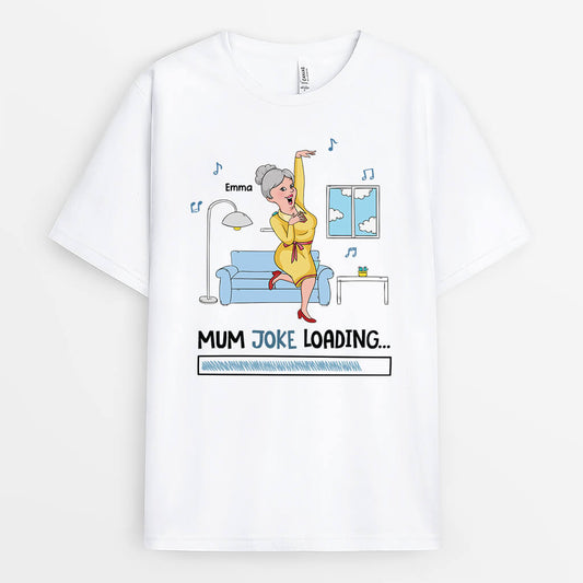 2680AUK2 dad joke loading personalised t shirt for dad