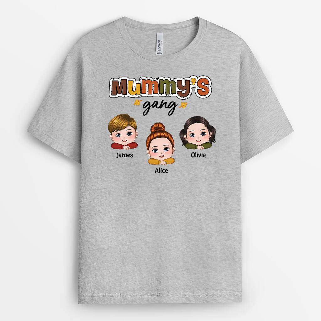 2695AUK2 mummys gang t shirt customized autumn gifts for her