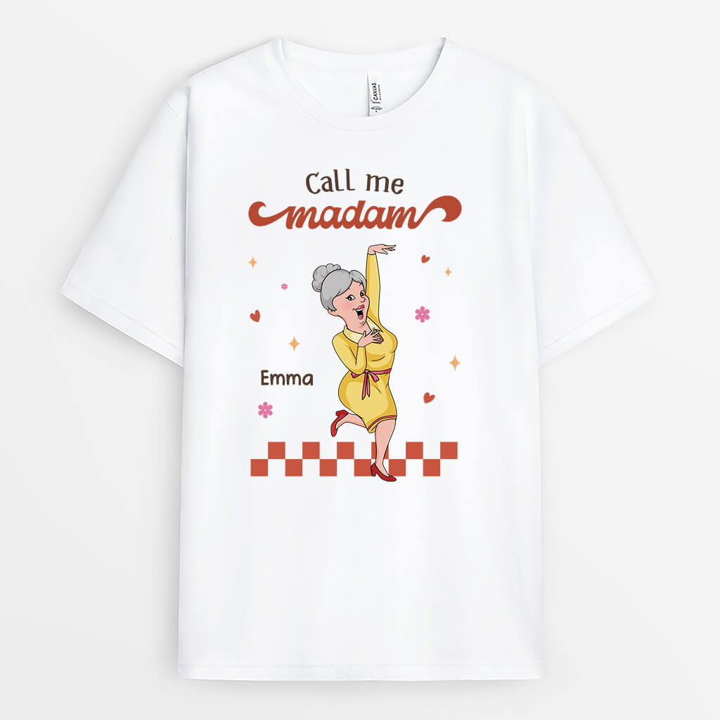 2705AUK1 call me madam customised t shirt for her