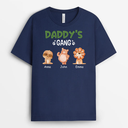 2716AUK2 daddys gang with animals customised t shirts for him