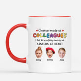 2727MUK2 chance made us colleagues our friendship made us brothers at heart customised mug with faces