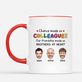 2727MUK2 chance made us colleagues our friendship made us sisters at heart custom mug with faces