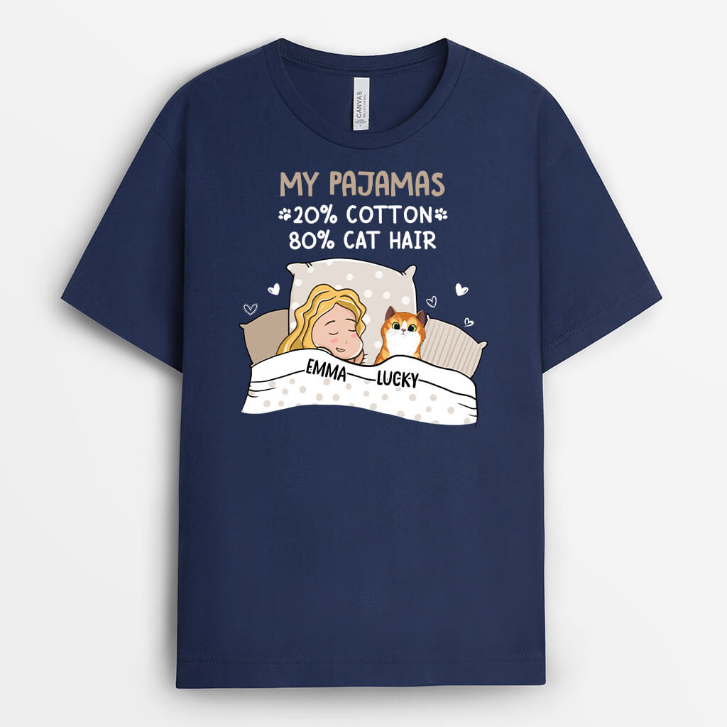 2729AUK2 my shirt 20_ cottton 80_ dog hair t shirt personalised gifts for cat lovers